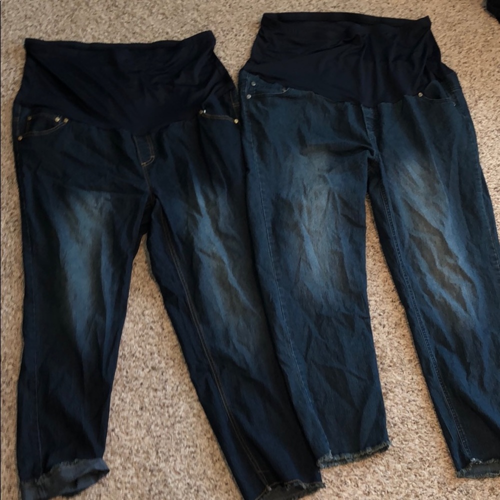 Two pairs of Maternity Jeans size 2x